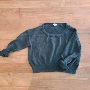 Gunmetal Grey cropped knitted sweater from Wilfred